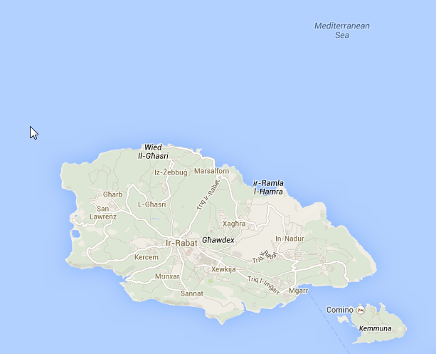 Landkarte Gozo