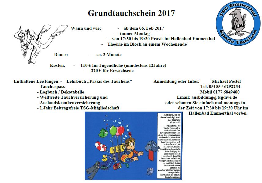 Grundtauchschein 2017 Grundtauchschein 2017