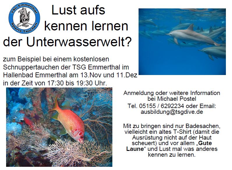 Schnuppertauchen 2017 Schnuppertauchen 2017