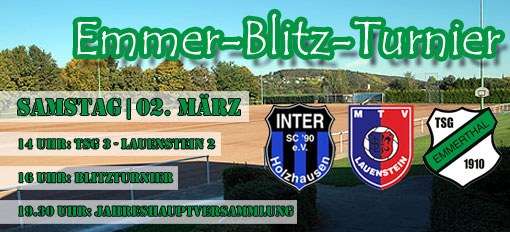 Emmer-Blitz-Turnier Inter Holzhausen TSG Emmerthal MTV Lauenstein