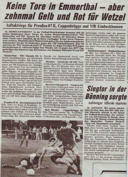 6 Mai 85 TSG Emmerthal