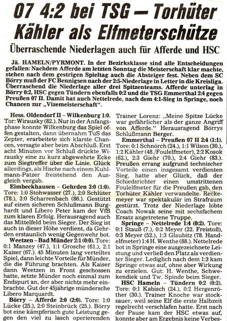 Februar 1985 - 1 TSG Emmerthal