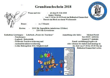 Grundtauchschein 2018 Grundtauchschein 2018