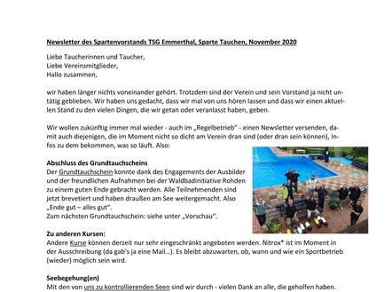 Newsletter 11.2020 Newsletter 11.2020