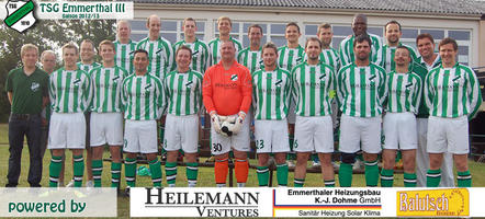 TSG Emmerthal III Mannschaftsfoto Saison 2012-13