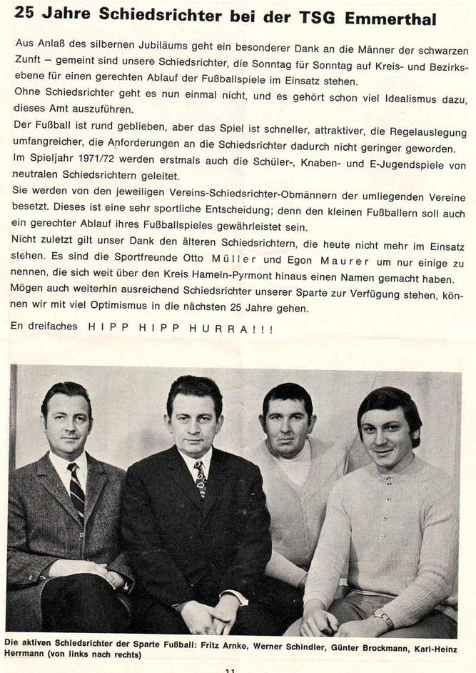 1971-72 Schiedsrichter TSG Emmerthal