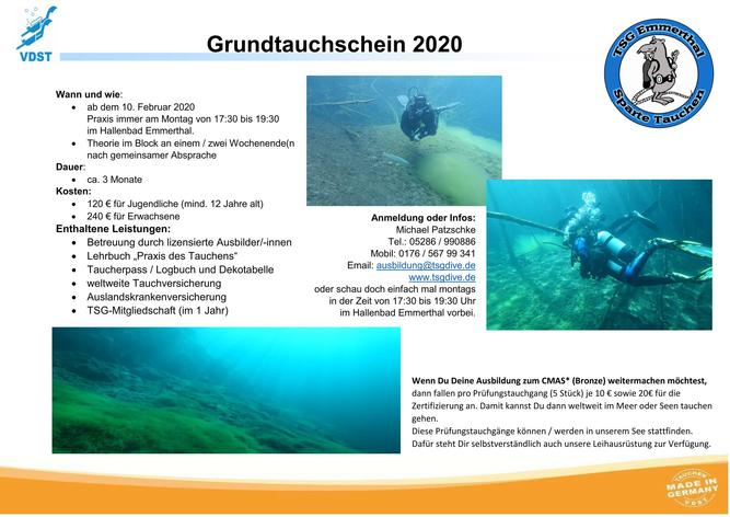Grundtauchschein 2020 Grundtauchschein 2020