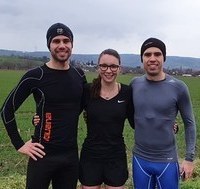 Claas Reckemeier, Siegerin Katharina Krosta und Nils Reckemeier,